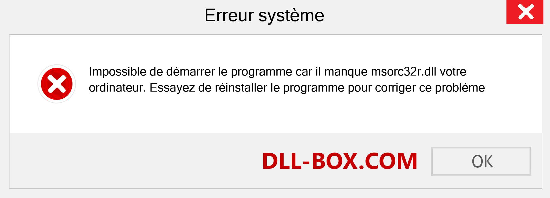 Le fichier msorc32r.dll est manquant ?. Télécharger pour Windows 7, 8, 10 - Correction de l'erreur manquante msorc32r dll sur Windows, photos, images